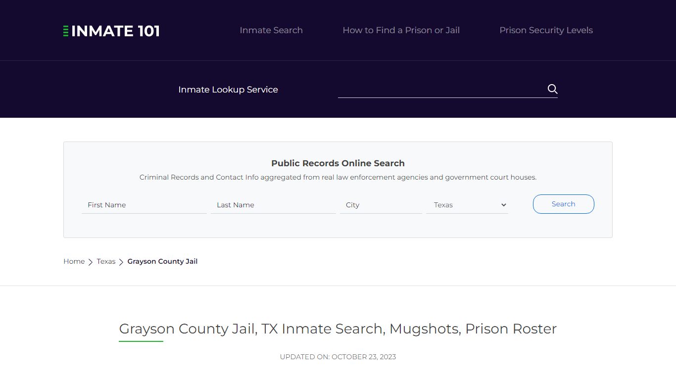 Grayson County Jail, TX Inmate Search, Mugshots, Prison Roster